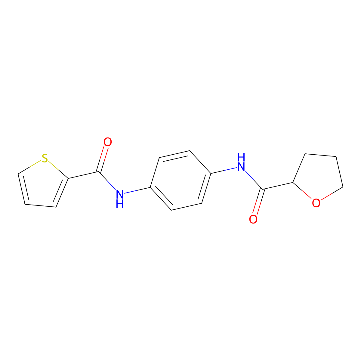 N-[4-(thiophene-2-carbonylamino)phenyl]oxolane-2-carboxamide molecular structure, CAS 842116-11-4