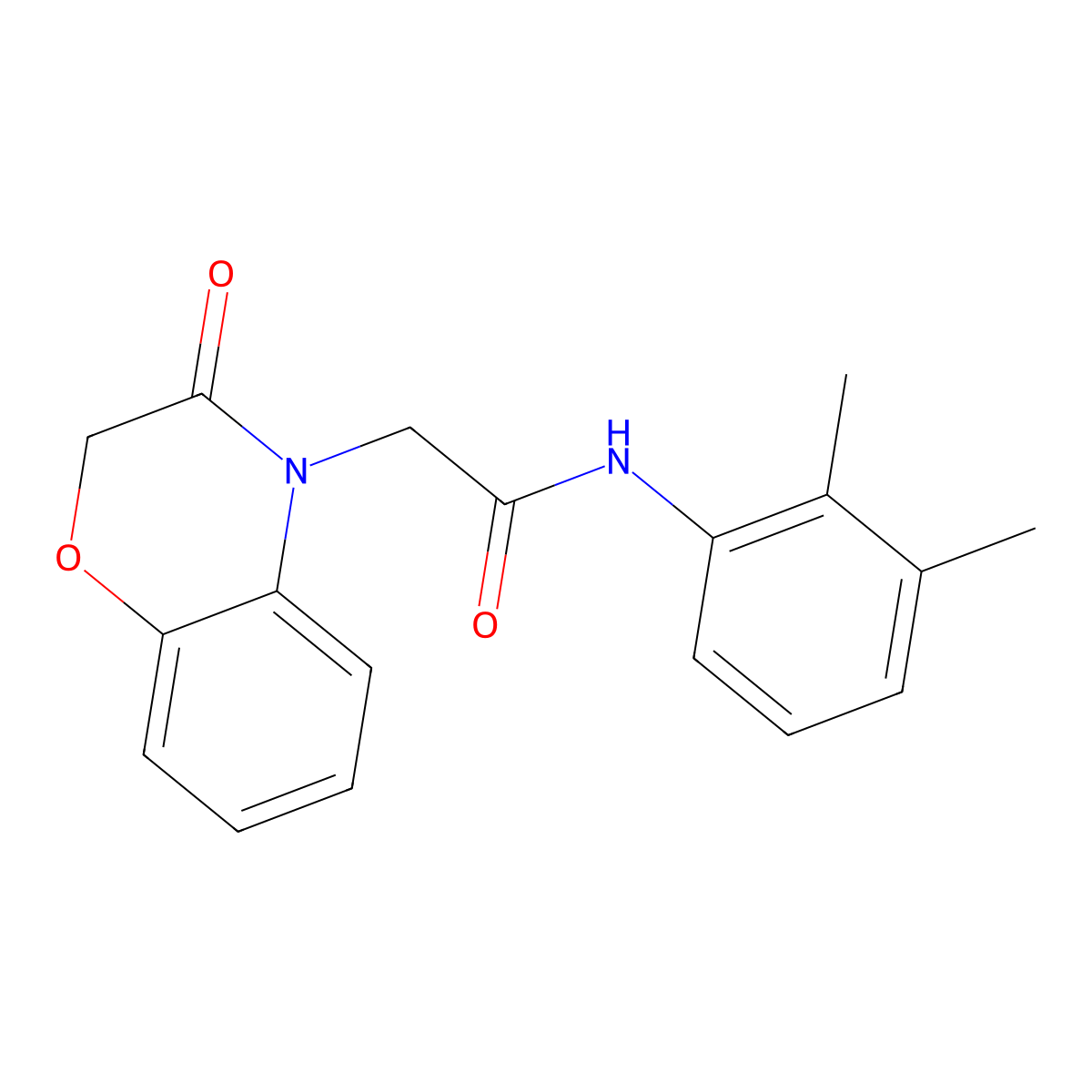 N-(2,3-dimethylphenyl)-2-(3-oxo-1,4-benzoxazin-4-yl)acetamide molecular structure, CAS 842116-35-2