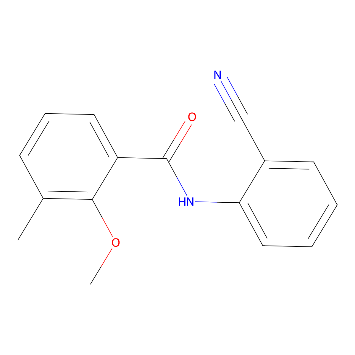 N-(2-cyanophenyl)-2-methoxy-3-methylbenzamide molecular structure, CAS 842116-46-5