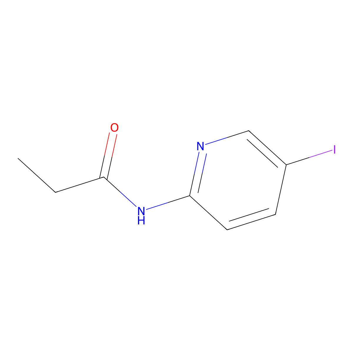 N-(5-iodopyridin-2-yl)propanamide molecular structure, CAS 842116-47-6