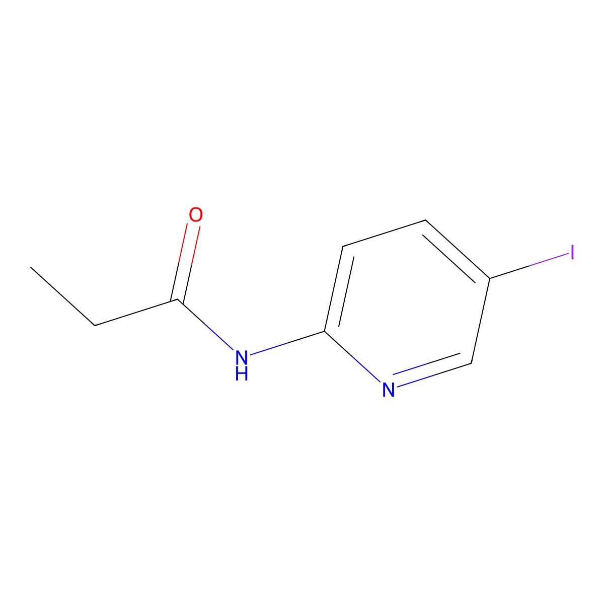 N-(5-iodopyridin-2-yl)propanamide molecular structure, CAS 842116-47-6