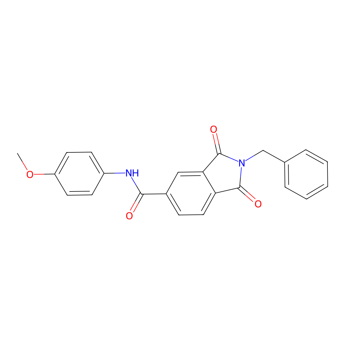2-benzyl-N-(4-methoxyphenyl)-1,3-dioxoisoindole-5-carboxamide molecular structure, CAS 842116-54-5