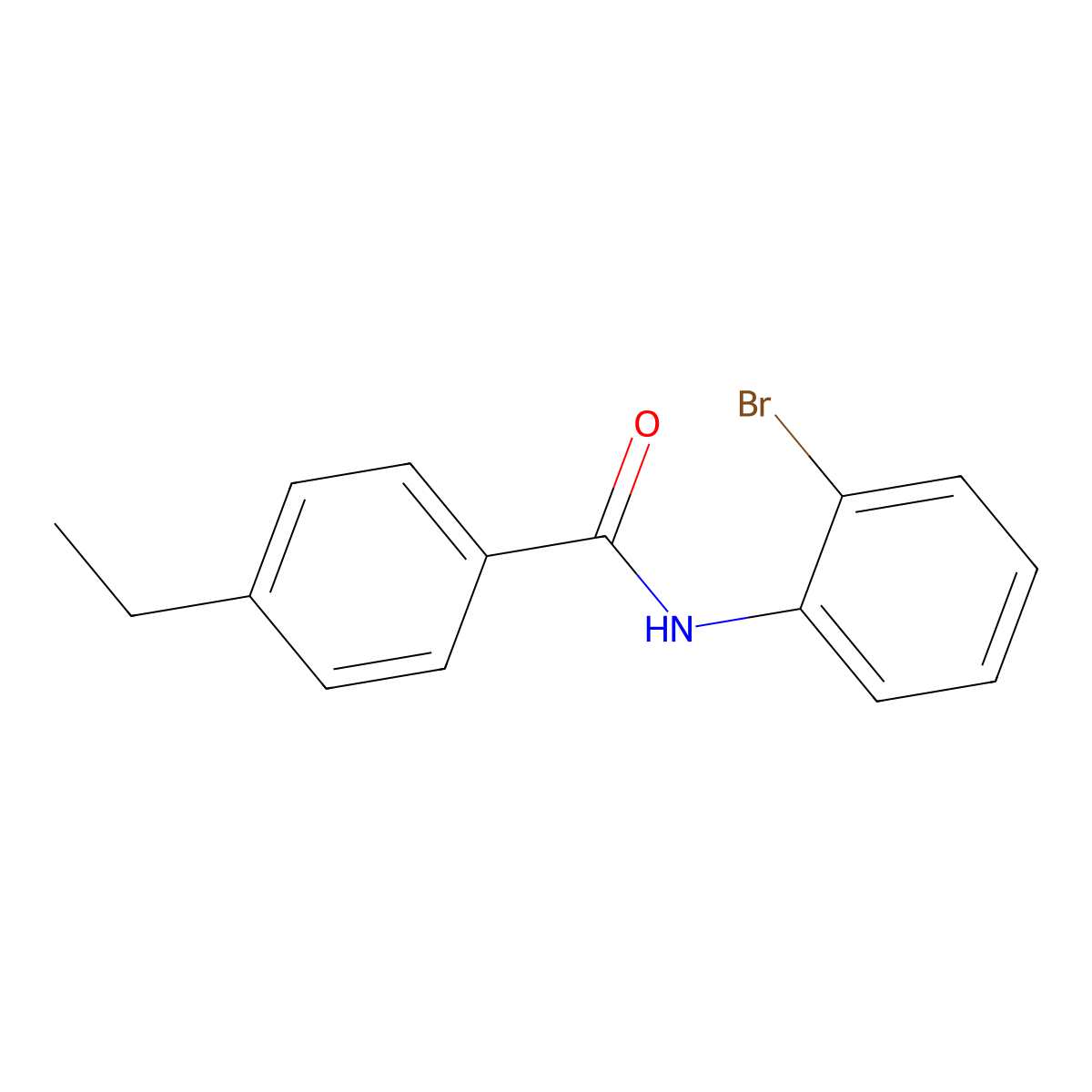N-(2-bromophenyl)-4-ethylbenzamide molecular structure, CAS 842116-58-9