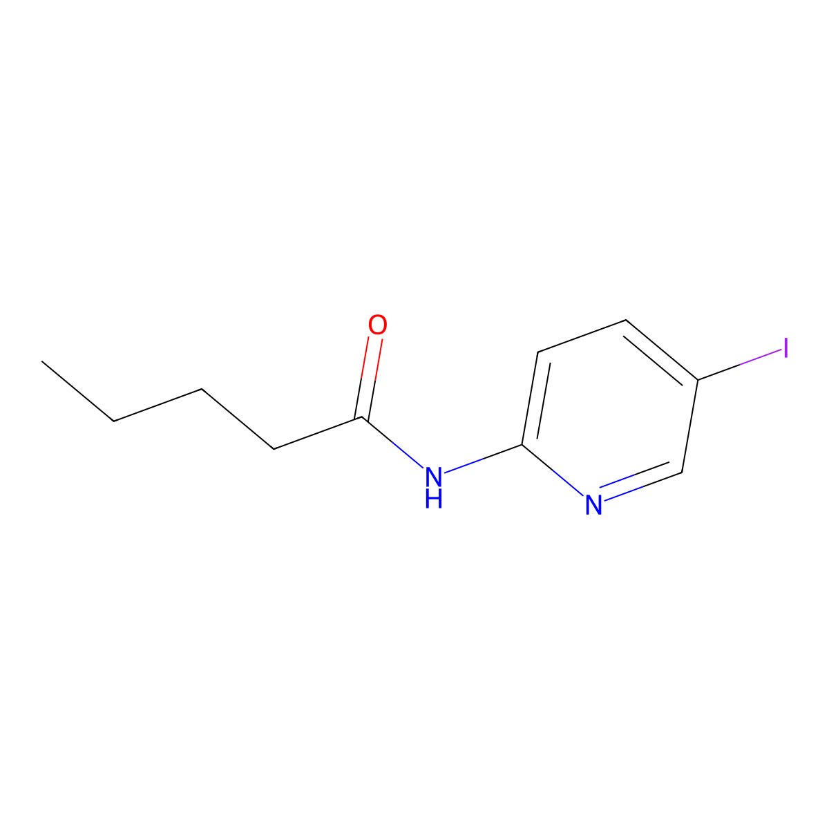 N-(5-iodopyridin-2-yl)pentanamide molecular structure, CAS 842116-82-9