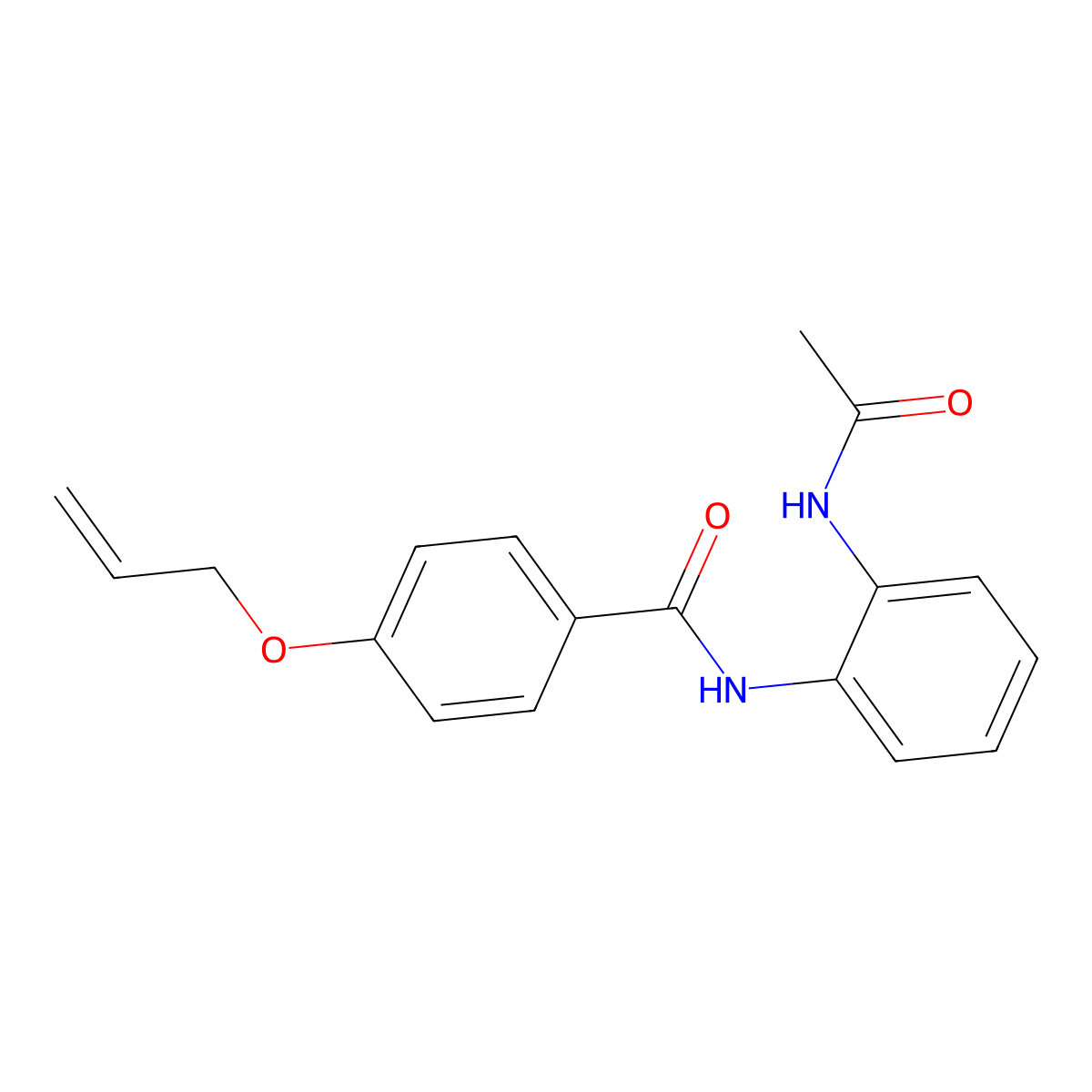 N-(2-acetamidophenyl)-4-prop-2-enoxybenzamide molecular structure, CAS 842116-90-9