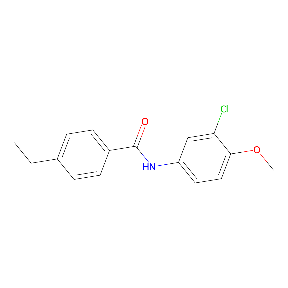 N-(3-chloro-4-methoxyphenyl)-4-ethylbenzamide molecular structure, CAS 842117-04-8