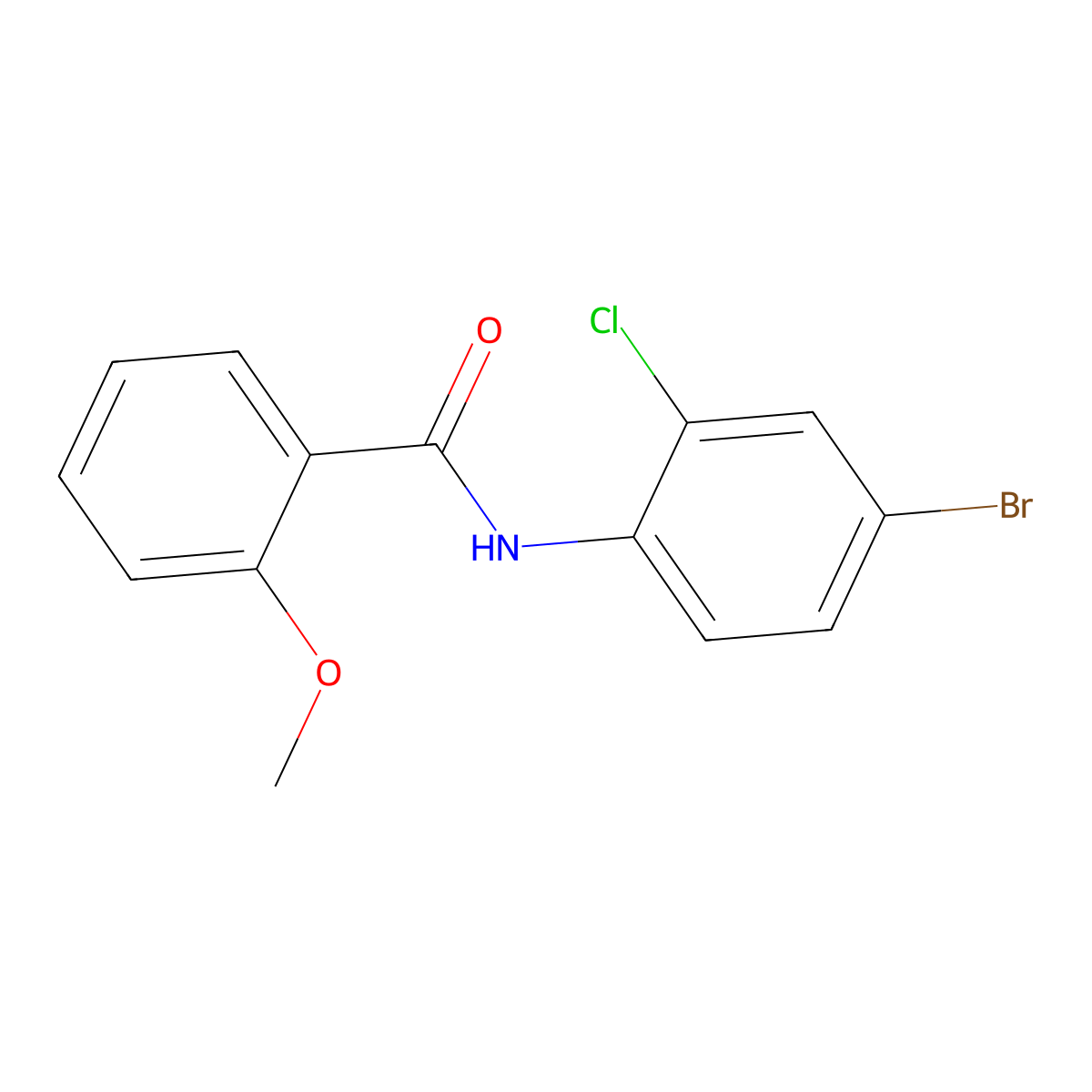 N-(4-bromo-2-chlorophenyl)-2-methoxybenzamide molecular structure, CAS 842117-64-0