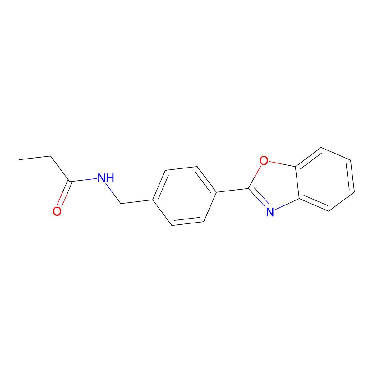 N-[4-(1,3-benzoxazol-2-yl)benzyl]propanamide molecular structure, CAS 842117-69-5