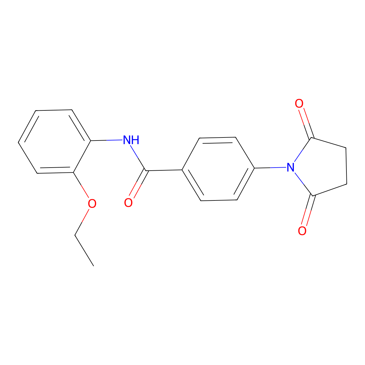 4-(2,5-dioxopyrrolidin-1-yl)-N-(2-ethoxyphenyl)benzamide molecular structure, CAS 842117-70-8