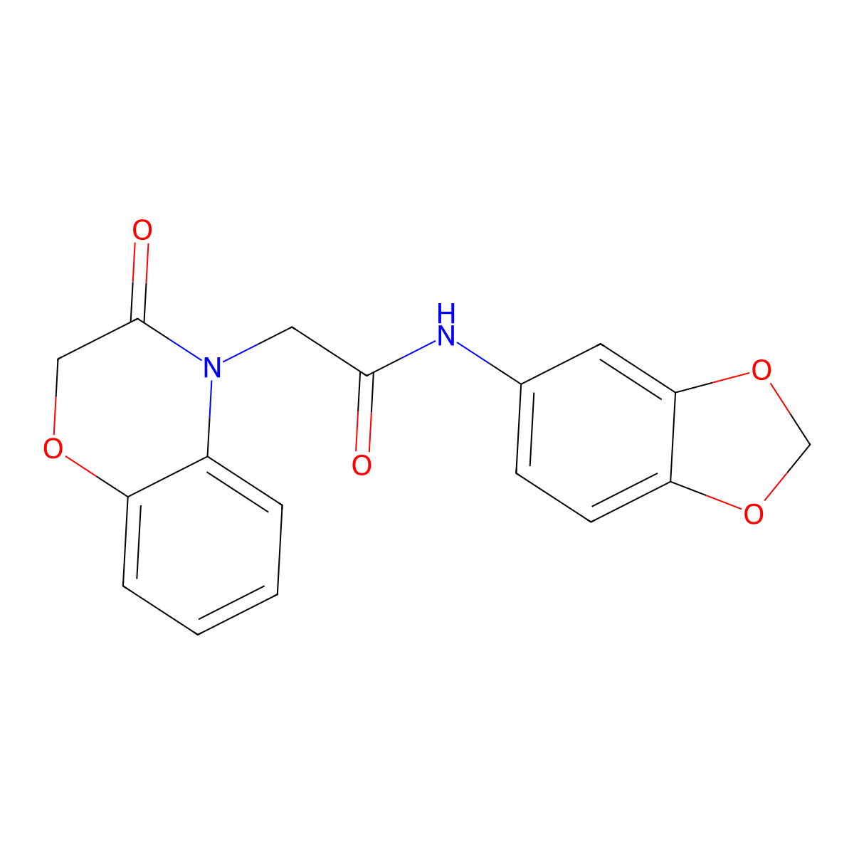 N-(1,3-benzodioxol-5-yl)-2-(3-oxo-1,4-benzoxazin-4-yl)acetamide molecular structure, CAS 842117-76-4