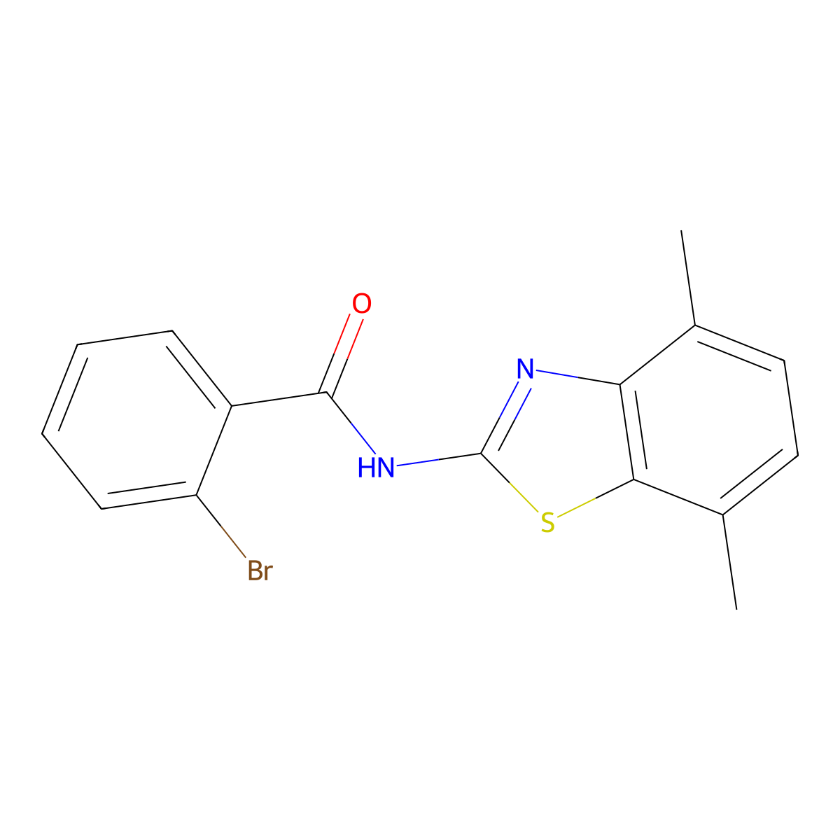 2-bromo-N-(4,7-dimethyl-1,3-benzothiazol-2-yl)benzamide molecular structure, CAS 842118-12-1