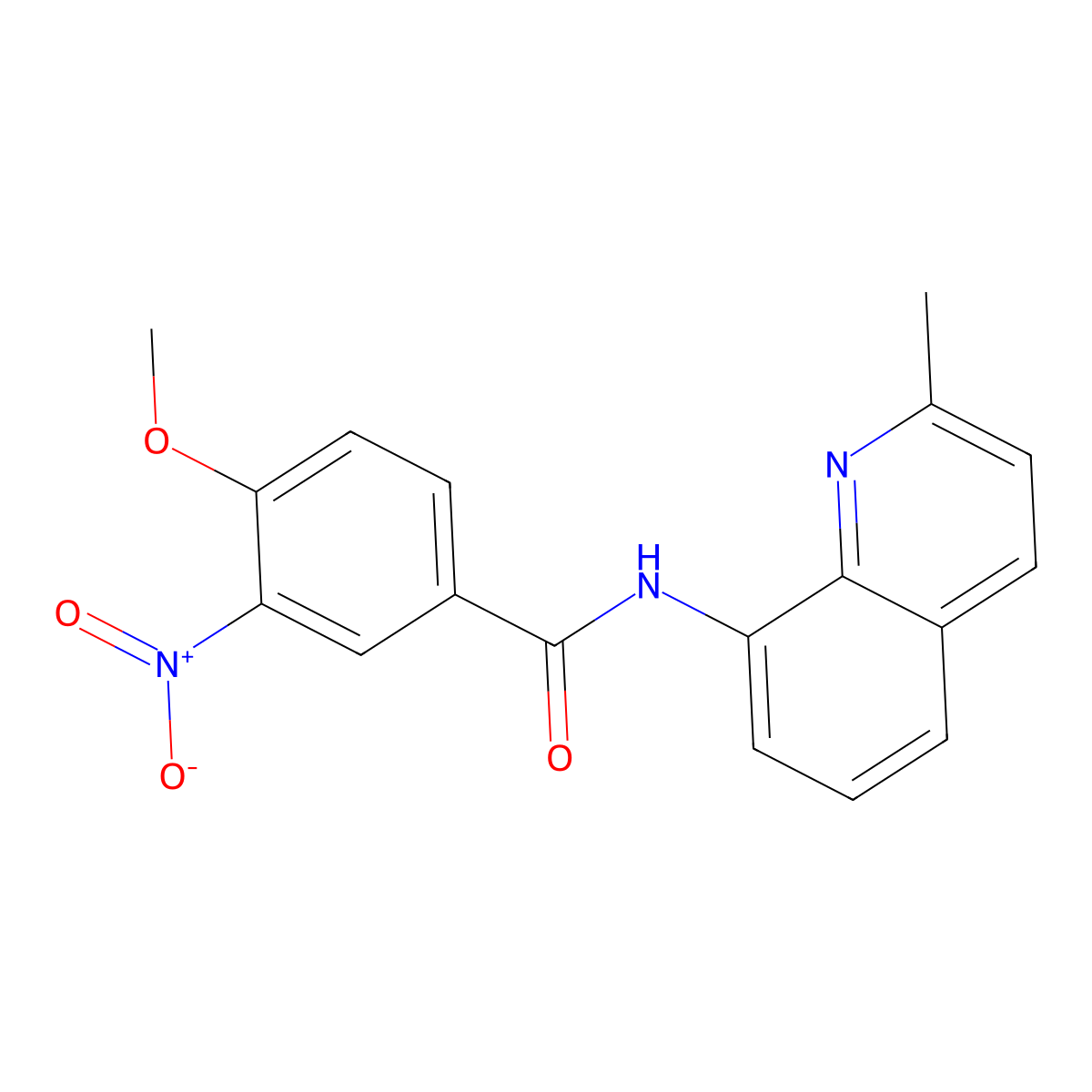 4-methoxy-N-(2-methylquinolin-8-yl)-3-nitrobenzamide molecular structure, CAS 842118-21-2