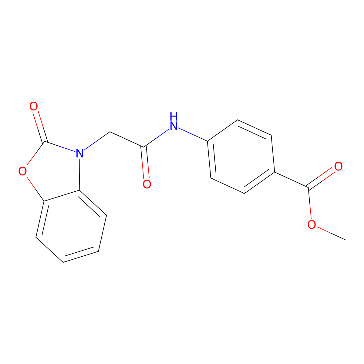 methyl 4-(2-(2-oxobenzo[d]oxazol-3(2H)-yl)acetamido)benzoate molecular structure, CAS 842118-32-5
