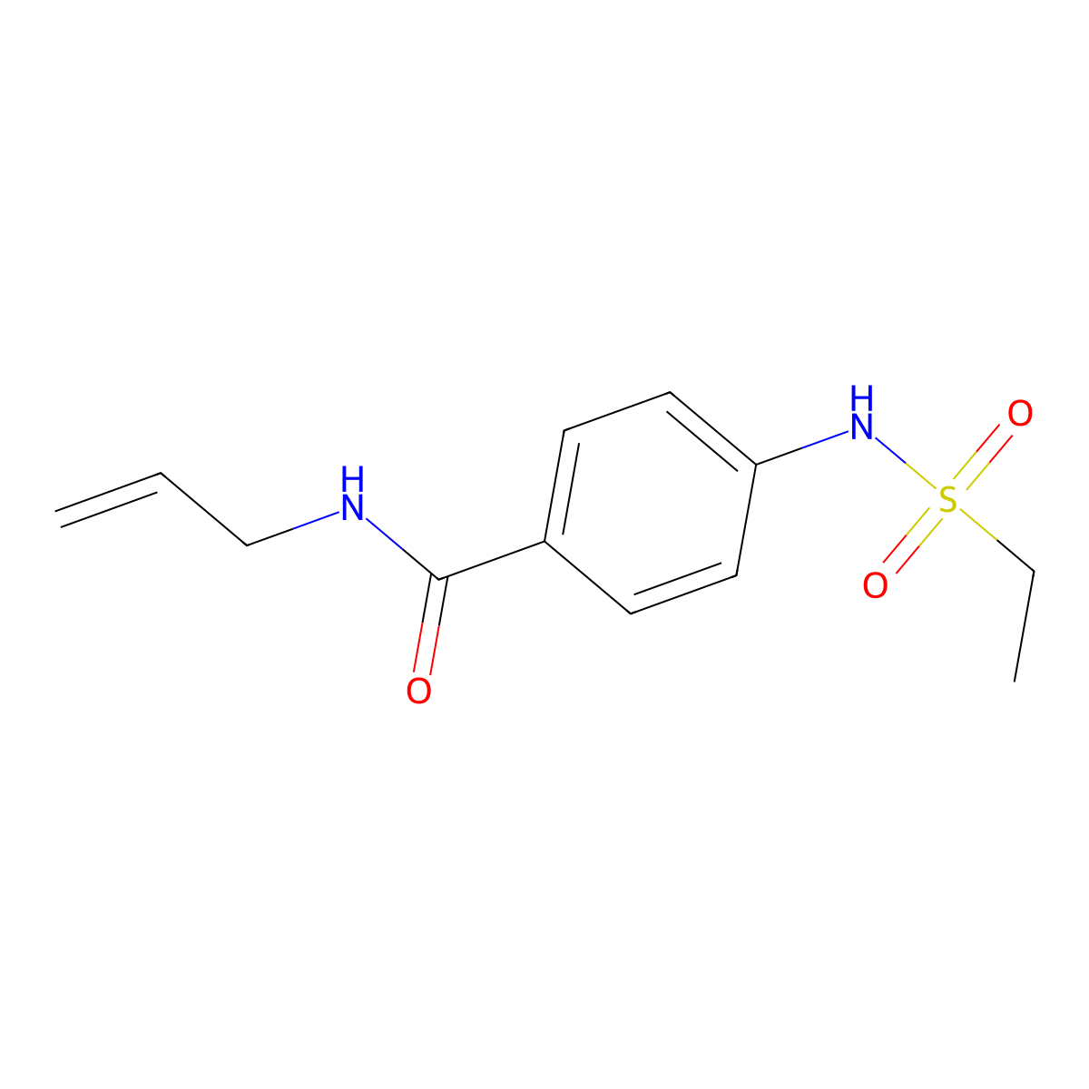 4-(ethylsulfonylamino)-N-prop-2-enylbenzamide molecular structure, CAS 842118-39-2