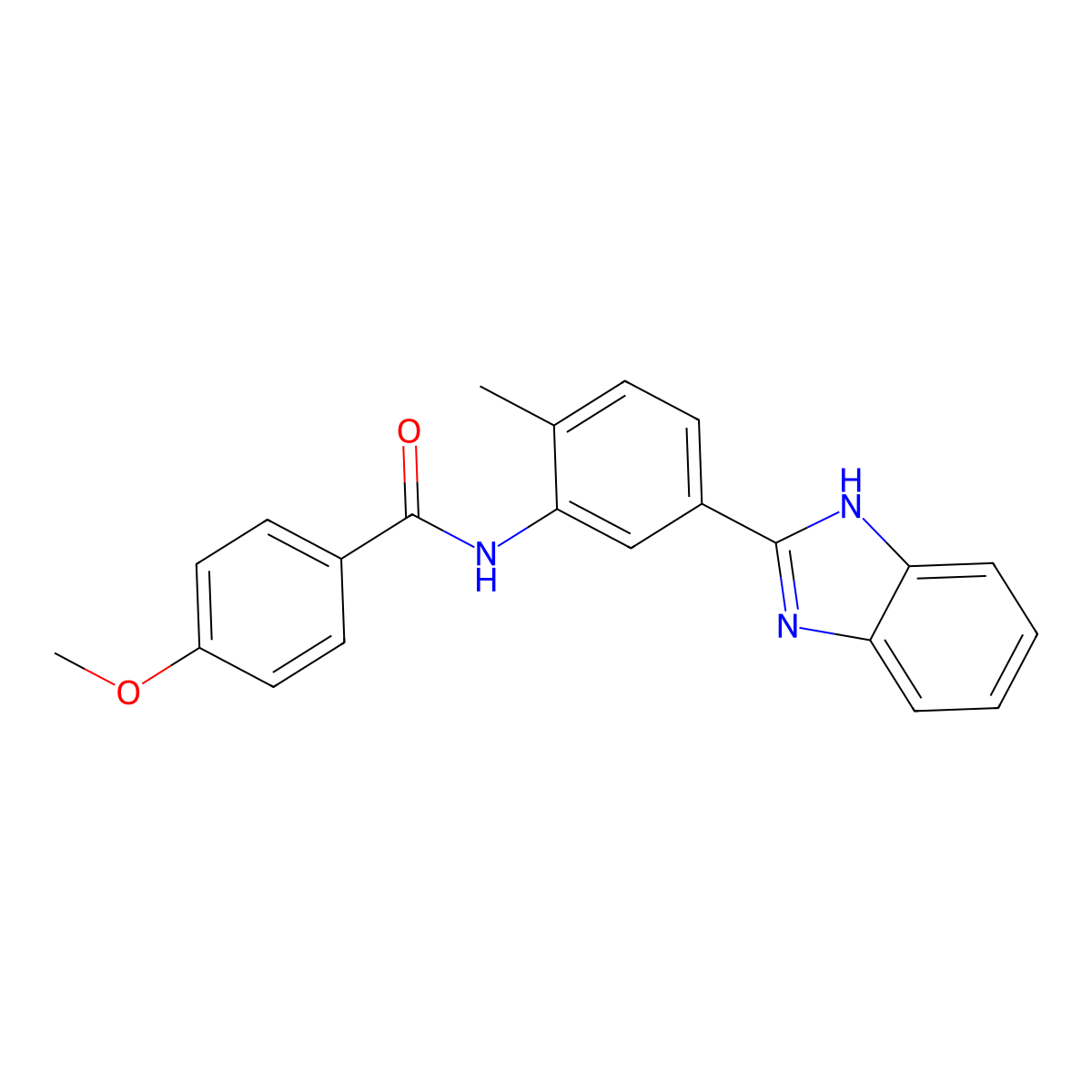 N-[5-(1H-benzimidazol-2-yl)-2-methylphenyl]-4-methoxybenzamide molecular structure, CAS 842118-63-2