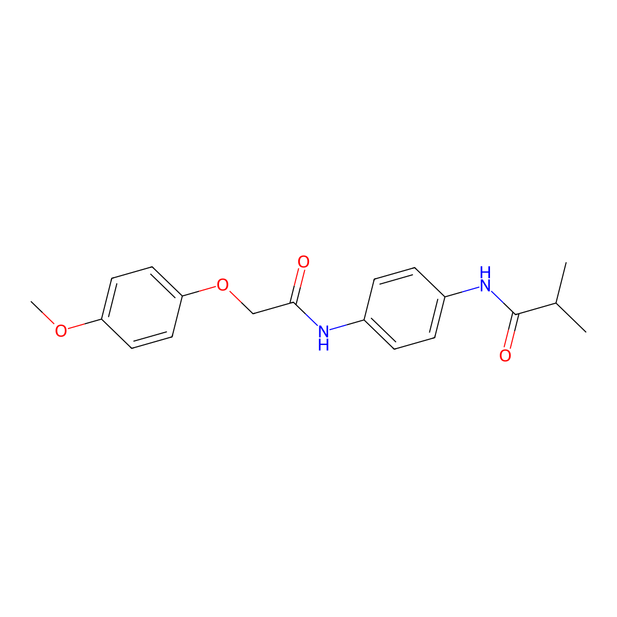 N-(4-{[(4-methoxyphenoxy)acetyl]amino}phenyl)-2-methylpropanamide molecular structure, CAS 842118-91-6
