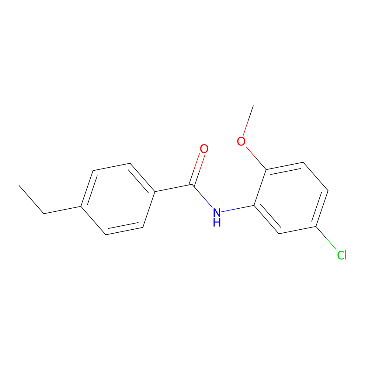 N-(5-chloro-2-methoxyphenyl)-4-ethylbenzamide molecular structure, CAS 842119-00-0