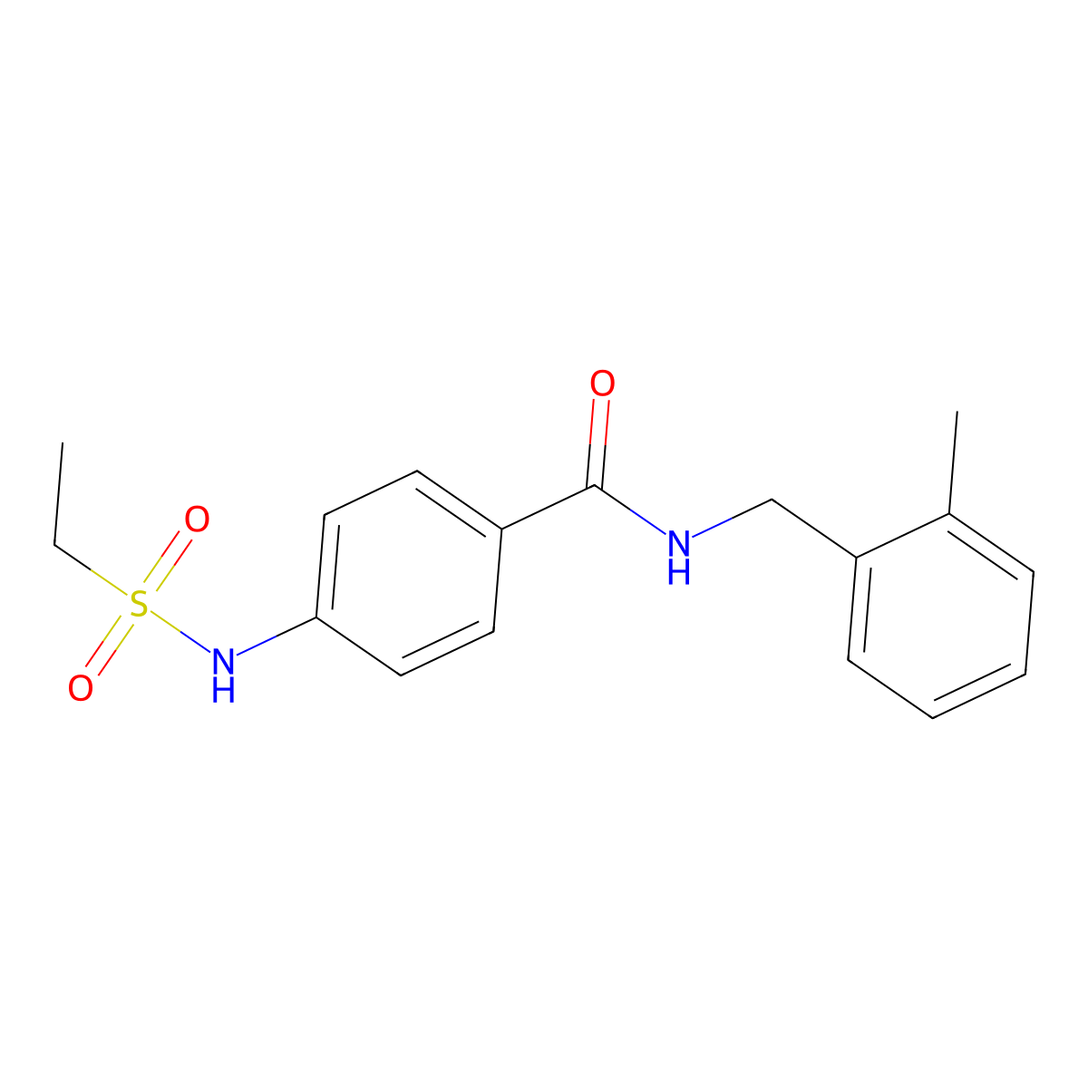 4-[(ethylsulfonyl)amino]-N-(2-methylbenzyl)benzamide molecular structure, CAS 842119-12-4