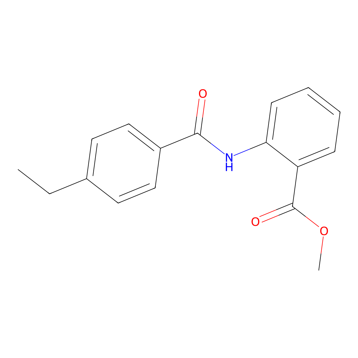 Methyl 2-[(4-ethylbenzoyl)amino]benzoate molecular structure, CAS 842119-20-4
