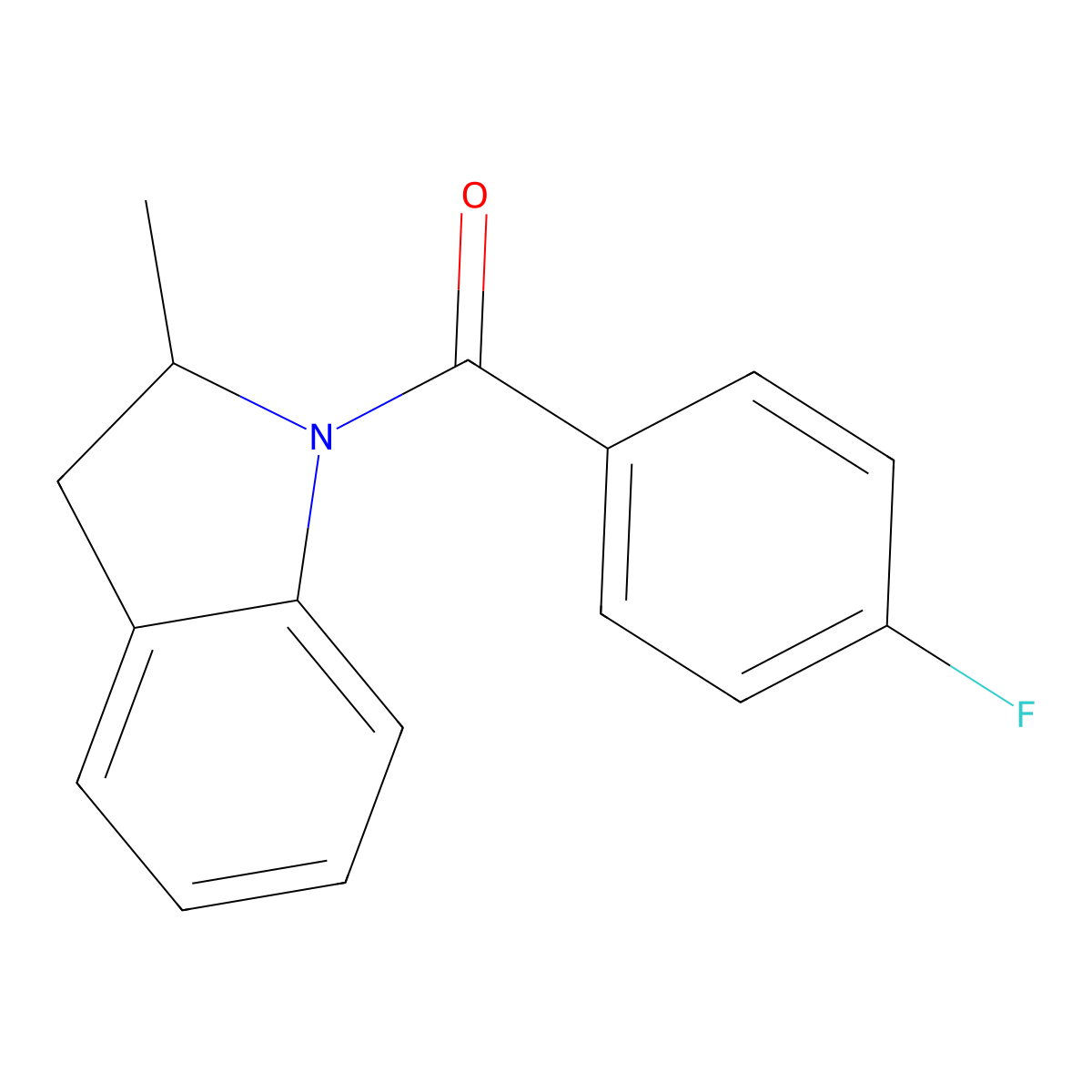 4-Fluorophenyl 2-methylindolinyl ketone molecular structure, CAS 842119-31-7