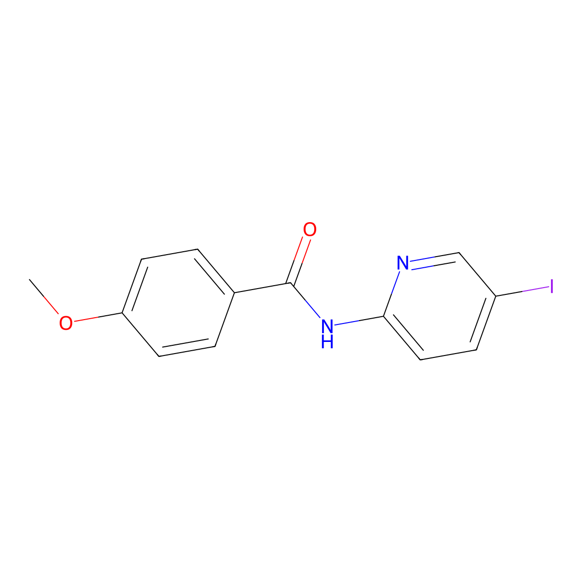 N-(5-iodopyridin-2-yl)-4-methoxybenzamide molecular structure, CAS 842119-43-1