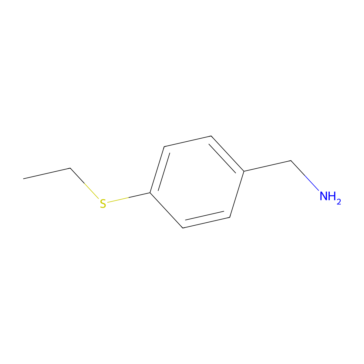 [4-(Ethylsulfanyl)phenyl]methanamine molecular structure, CAS 84212-01-1