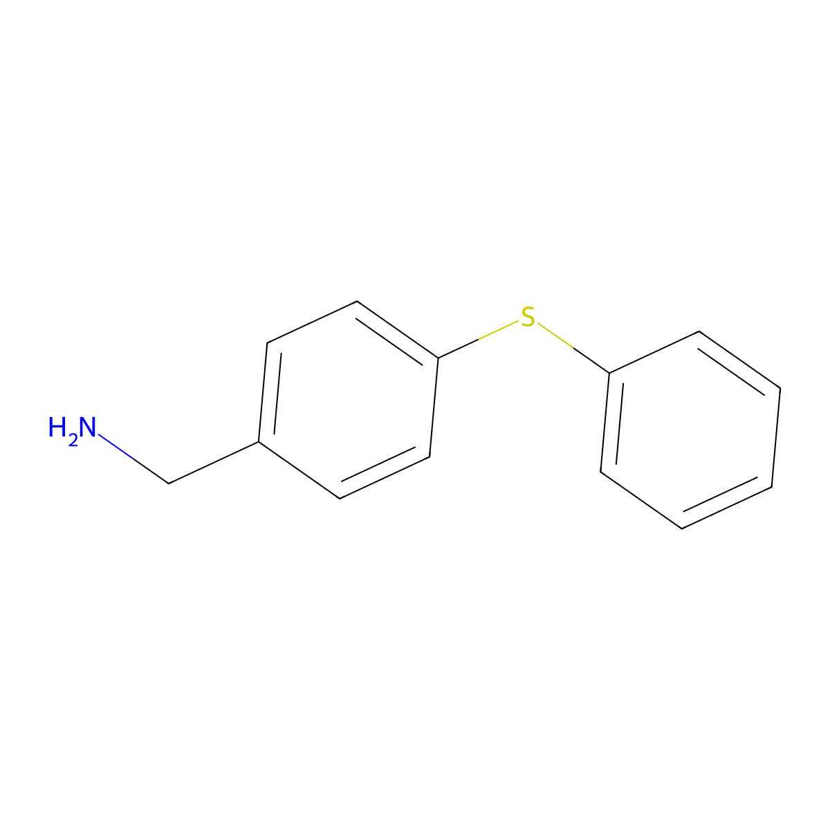 [4-(Phenylsulfanyl)phenyl]methanamine molecular structure, CAS 84212-05-5