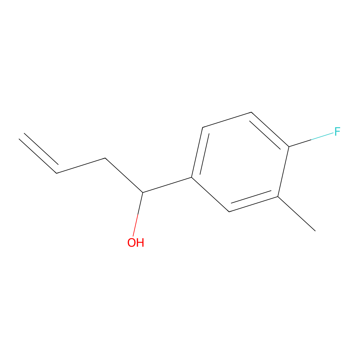 4-(4-Fluoro-3-methylphenyl)-1-buten-4-ol molecular structure, CAS 842123-83-5