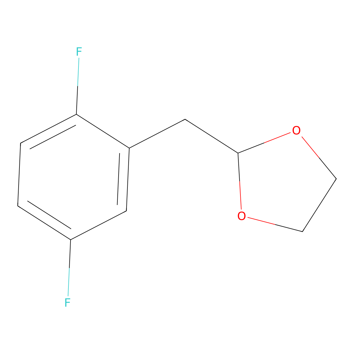1,4-Difluoro-2-(1,3-dioxolan-2-ylmethyl)benzene molecular structure, CAS 842123-88-0