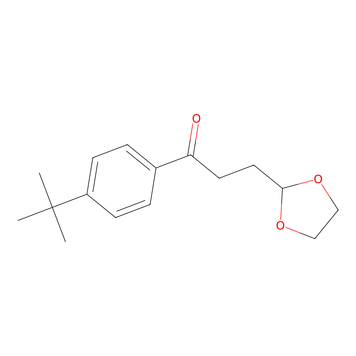 1-(4-(tert-Butyl)phenyl)-3-(1,3-dioxolan-2-yl)propan-1-one molecular structure, CAS 842123-90-4