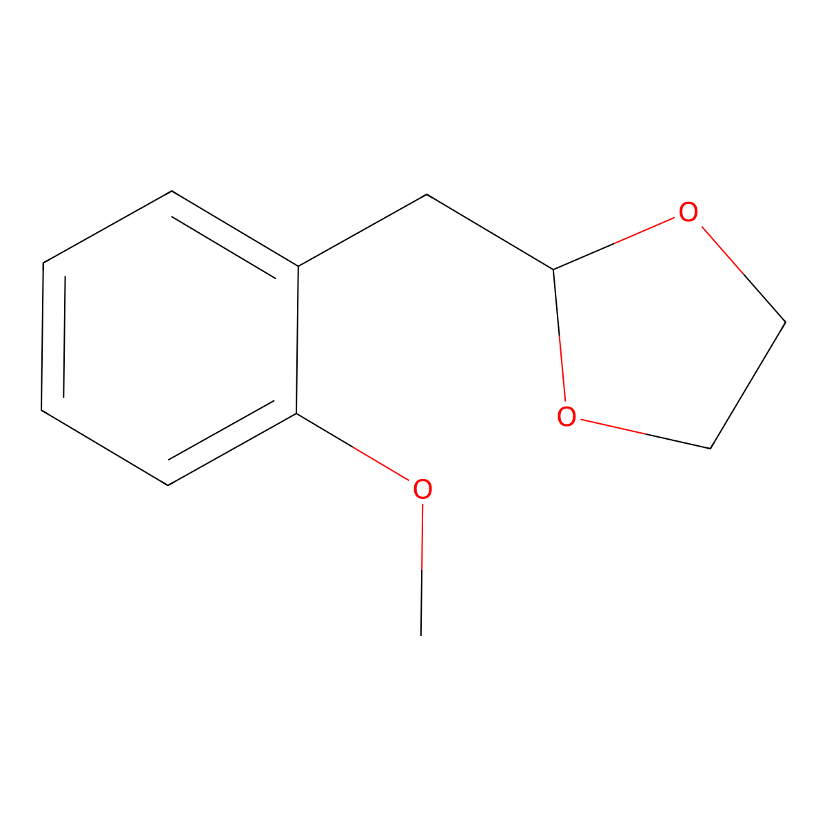 2-[(2-Methoxyphenyl)methyl]-1,3-dioxolane molecular structure, CAS 842123-92-6