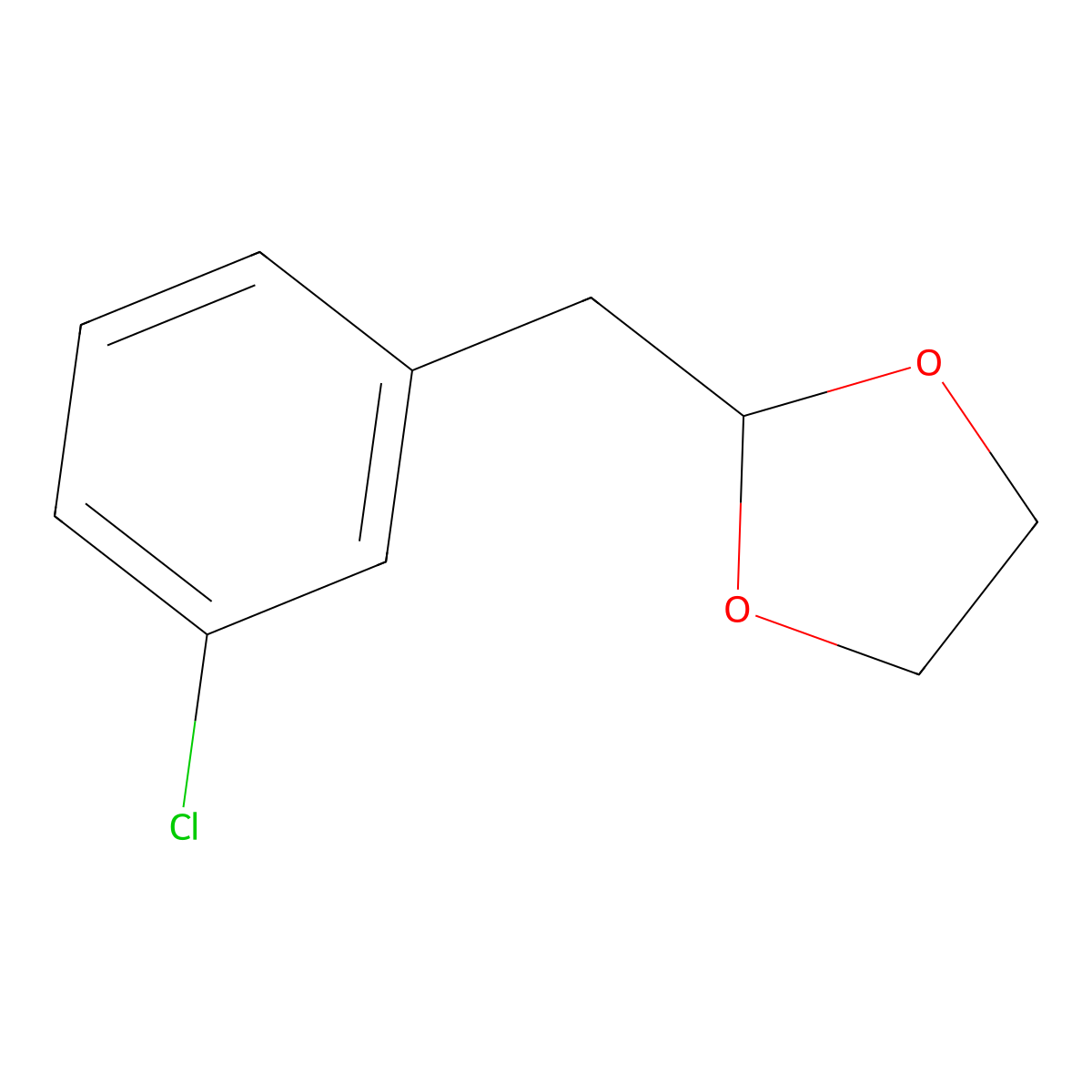 2-[(3-Chlorophenyl)methyl]-1,3-dioxolane molecular structure, CAS 842123-93-7