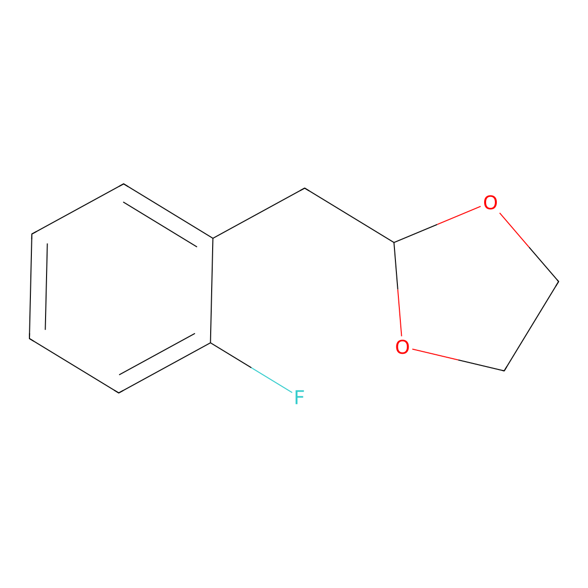 2-(1,3-Dioxolan-2-ylmethyl)-1-fluorobenzene molecular structure, CAS 842123-94-8