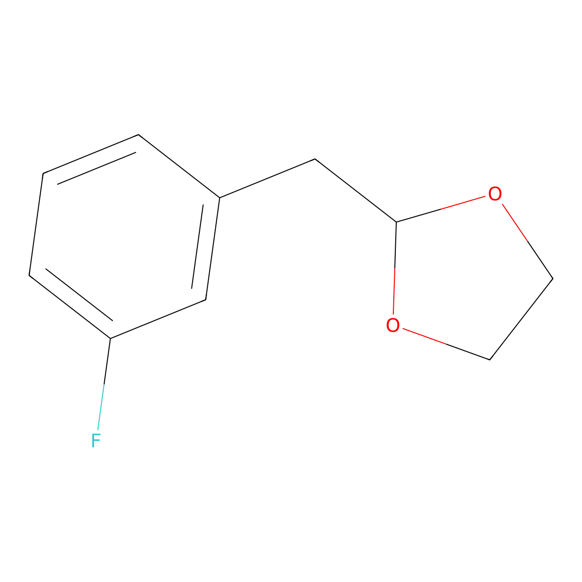 2-[(3-Fluorophenyl)methyl]-1,3-dioxolane molecular structure, CAS 842123-99-3