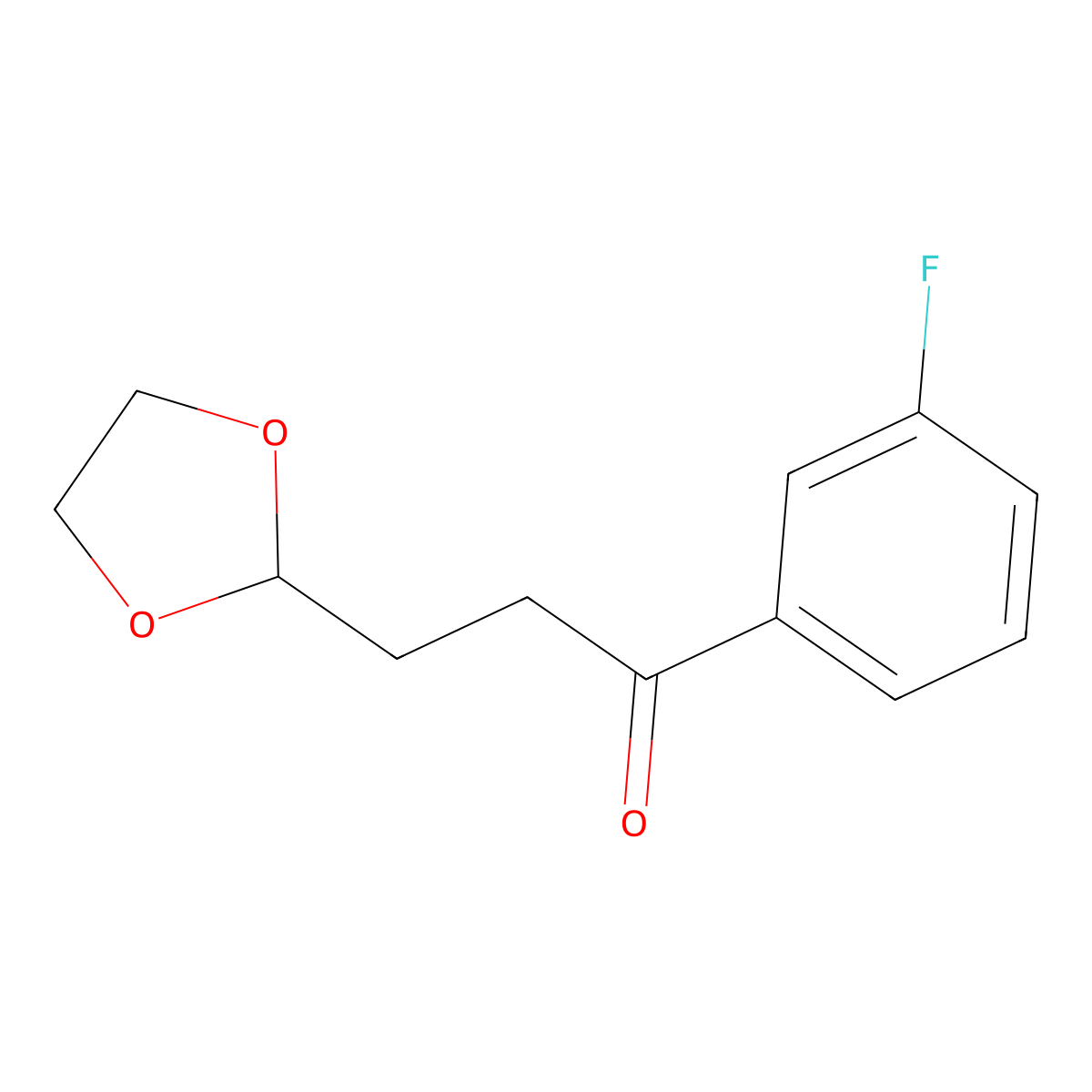 3-(1,3-Dioxolan-2-yl)-1-(3-fluorophenyl)propan-1-one molecular structure, CAS 842124-02-1