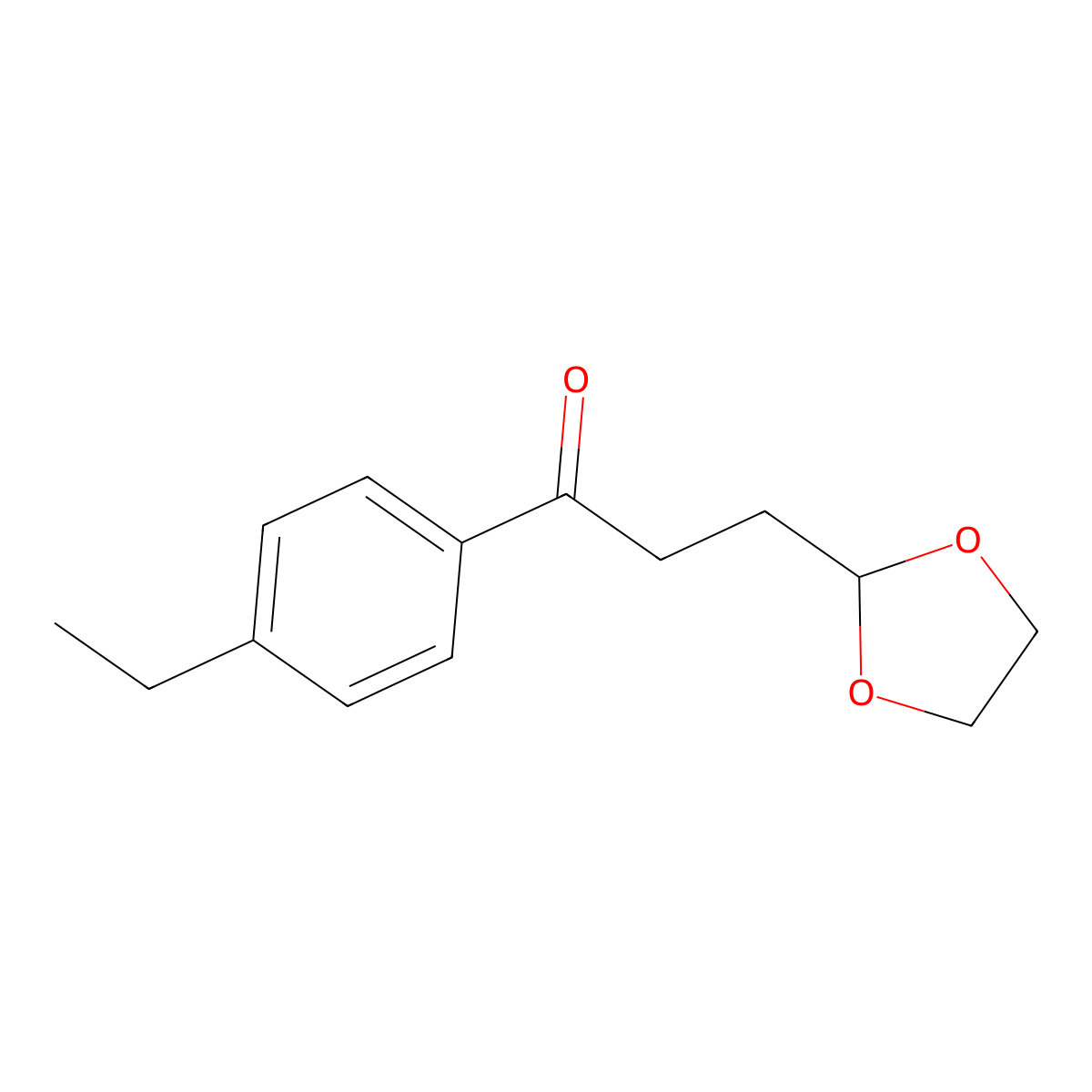 3-(1,3-Dioxolan-2-yl)-1-(4-ethylphenyl)propan-1-one molecular structure, CAS 842124-06-5