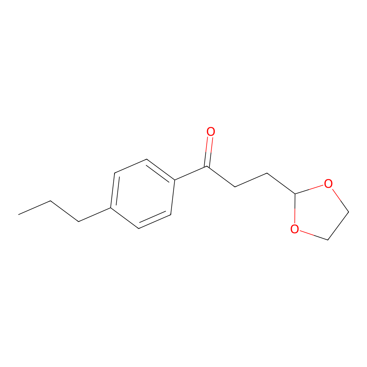 3-(1,3-Dioxolan-2-yl)-1-(4-propylphenyl)propan-1-one molecular structure, CAS 842124-08-7
