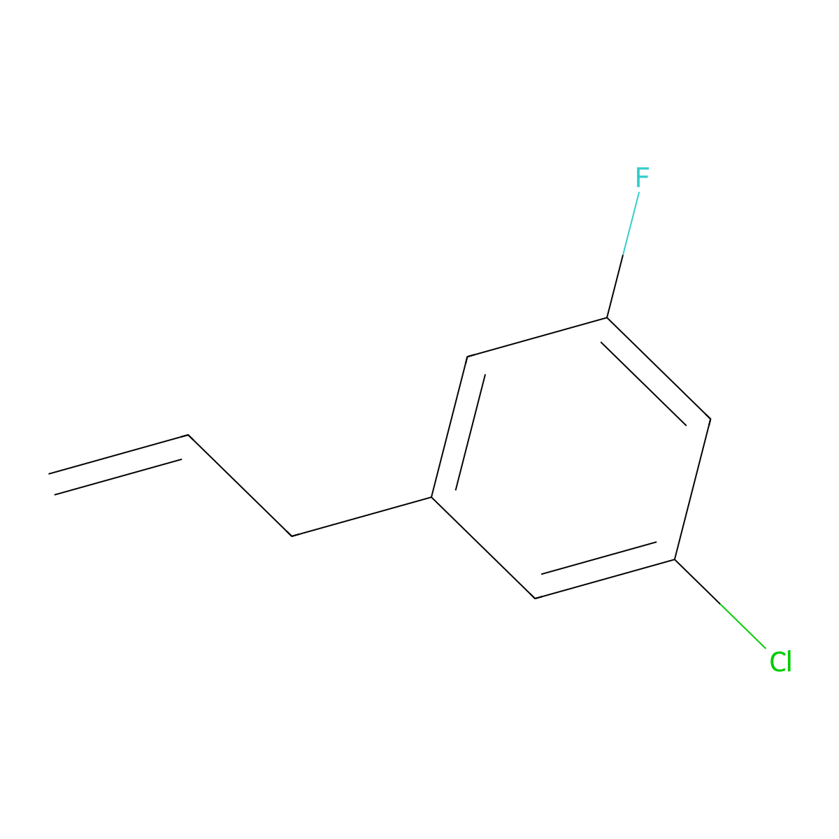 3-(3-Chloro-5-fluorophenyl)-1-propene molecular structure, CAS 842124-18-9