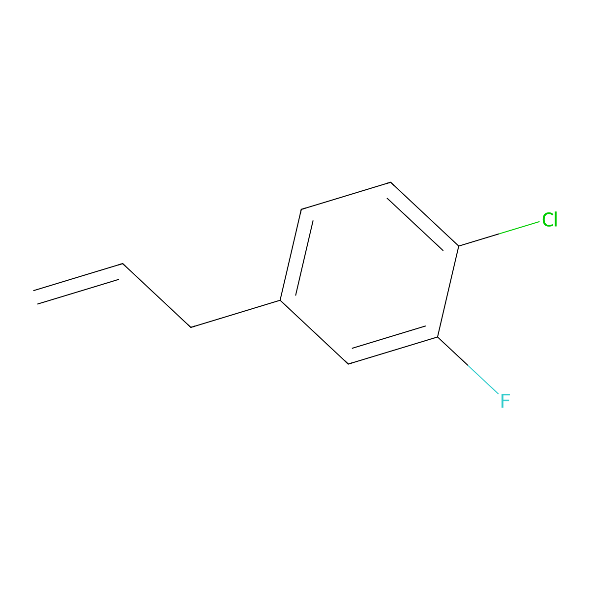 3-(4-Chloro-3-fluorophenyl)-1-propene molecular structure, CAS 842124-20-3