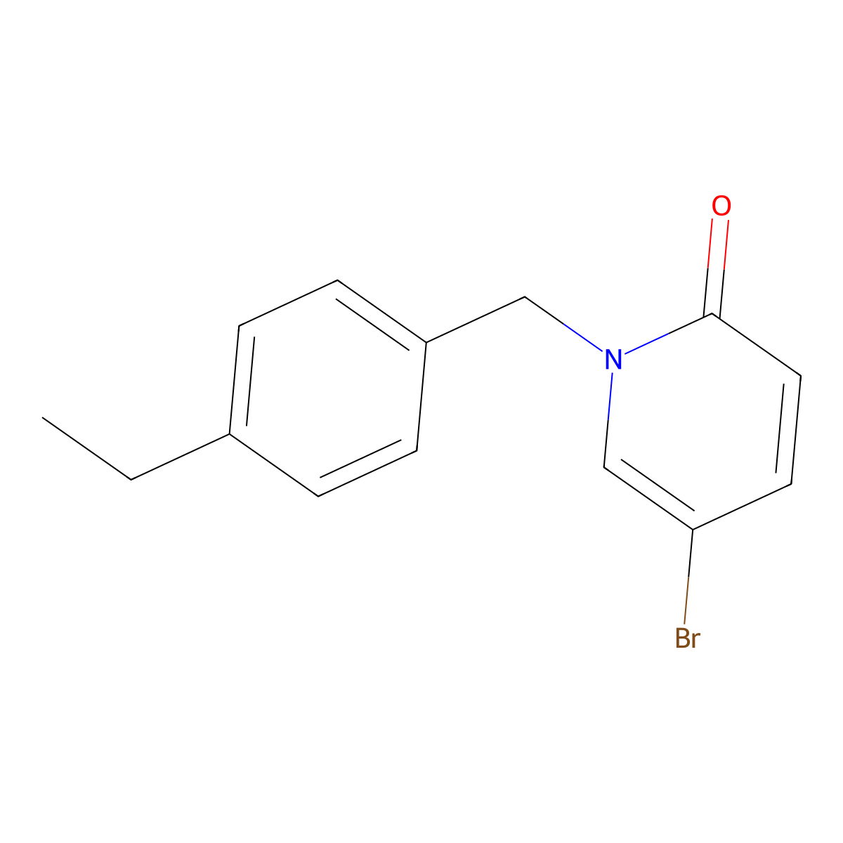 1-(4-ethylbenzyl)-5-bromopyridin-2(1H)-one molecular structure, CAS 842132-49-4