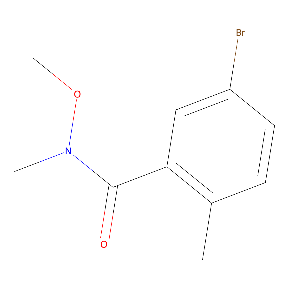 5-bromo-N-methoxy-N,2-dimethylbenzamide molecular structure, CAS 842135-03-9