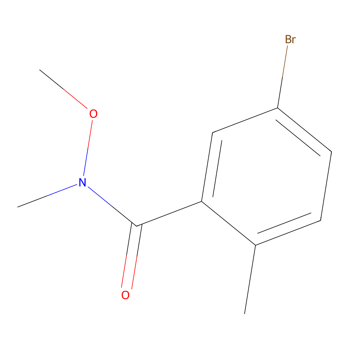 5-bromo-N-methoxy-N,2-dimethylbenzamide molecular structure, CAS 842135-03-9