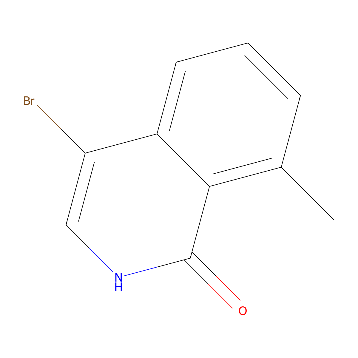 1(2H)-Isoquinolinone, 4-bromo-8-methyl- molecular structure, CAS 842135-62-0