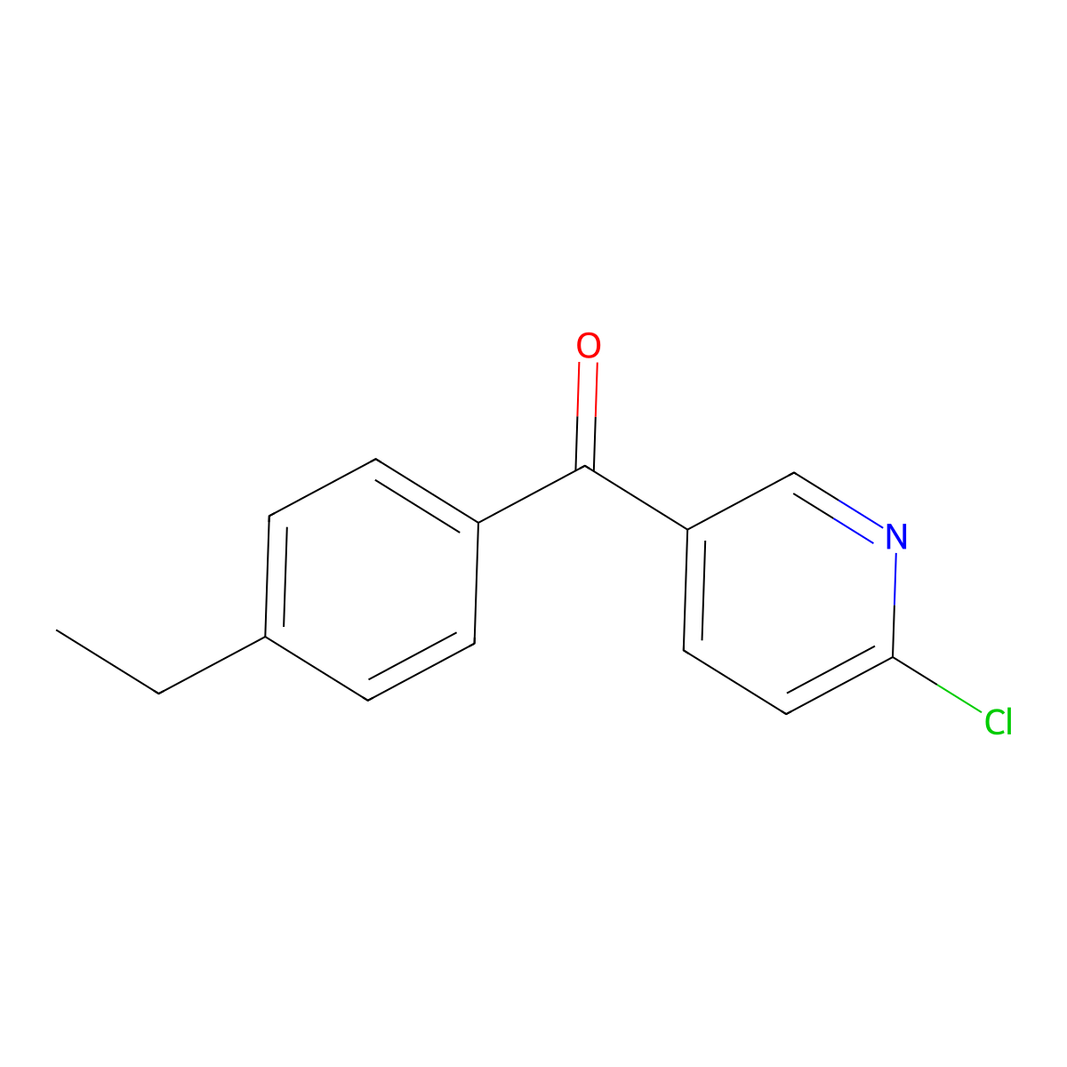 2-Chloro-5-(4-ethylbenzoyl)pyridine molecular structure, CAS 842136-02-1