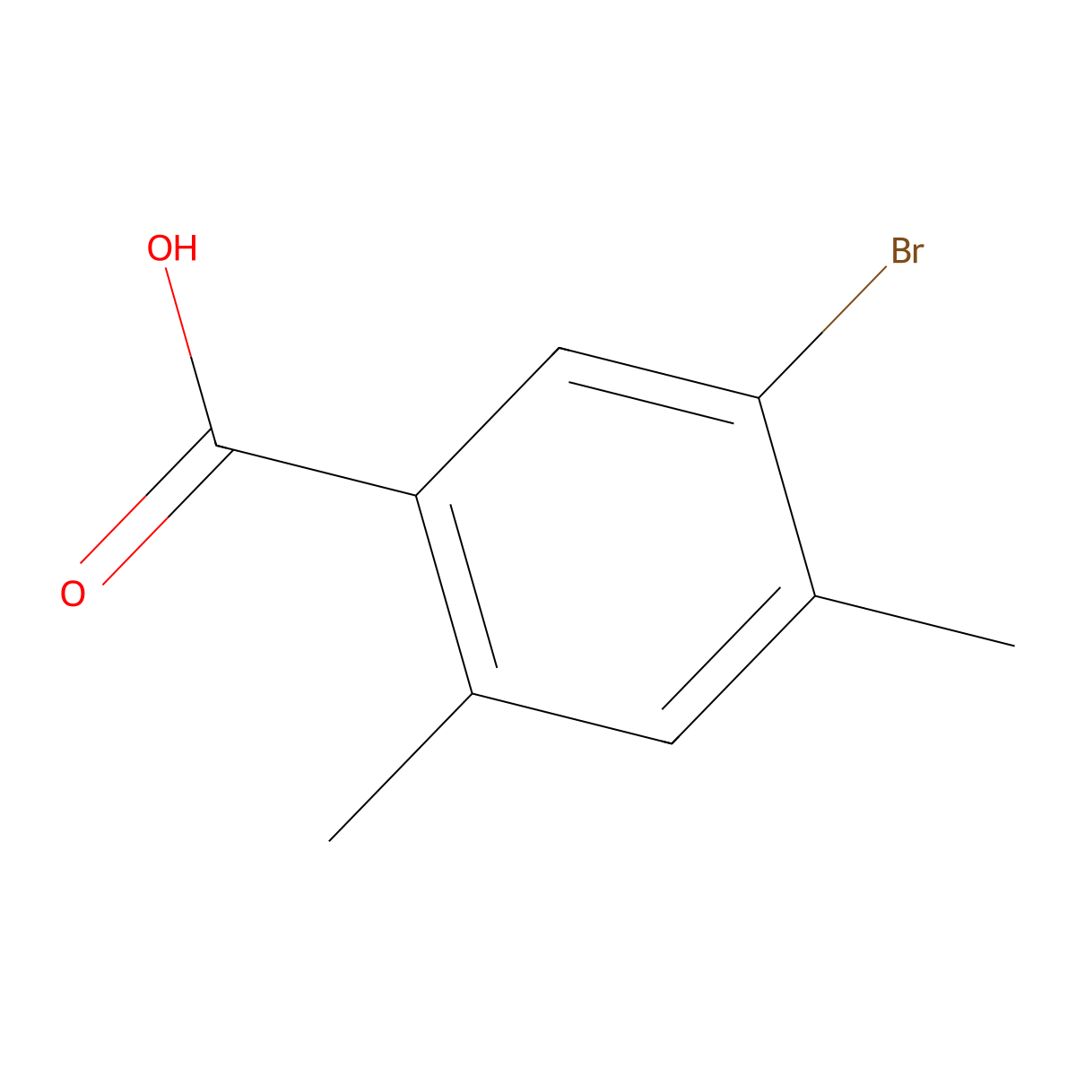 5-Bromo-2,4-dimethylbenzoic acid molecular structure, CAS 842136-27-0