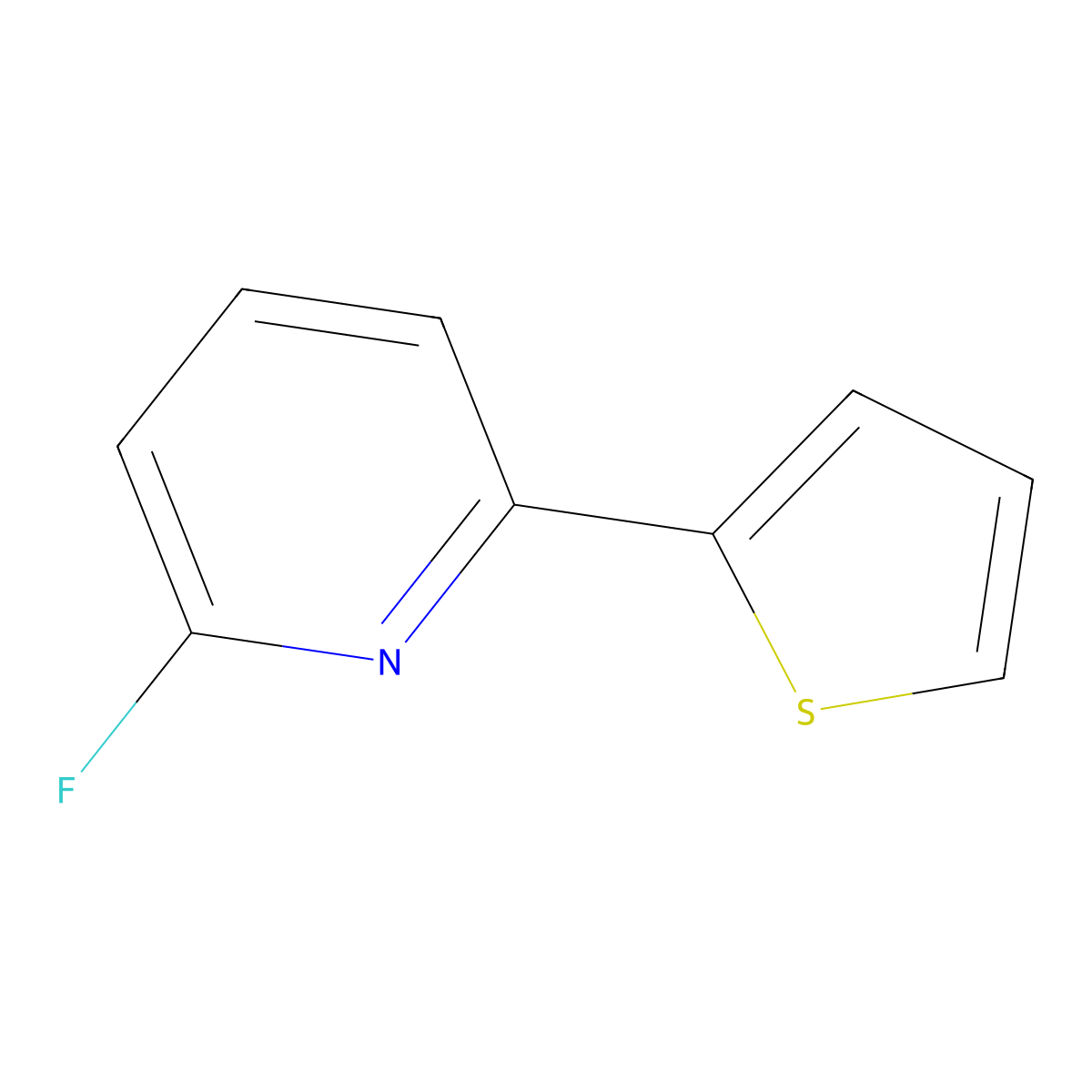 2-Fluoro-6-(thiophen-2-yl)pyridine molecular structure, CAS 842136-47-4