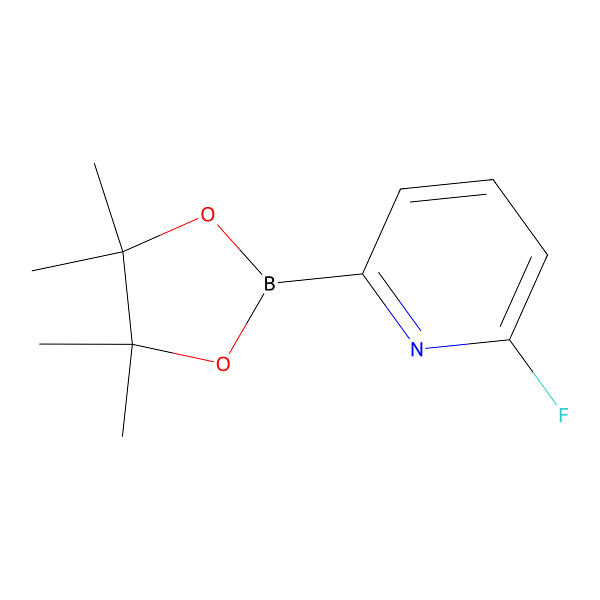 2-Fluoro-6-(4,4,5,5-tetramethyl-1,3,2-dioxaborolan-2-yl)pyridine molecular structure, CAS 842136-58-7