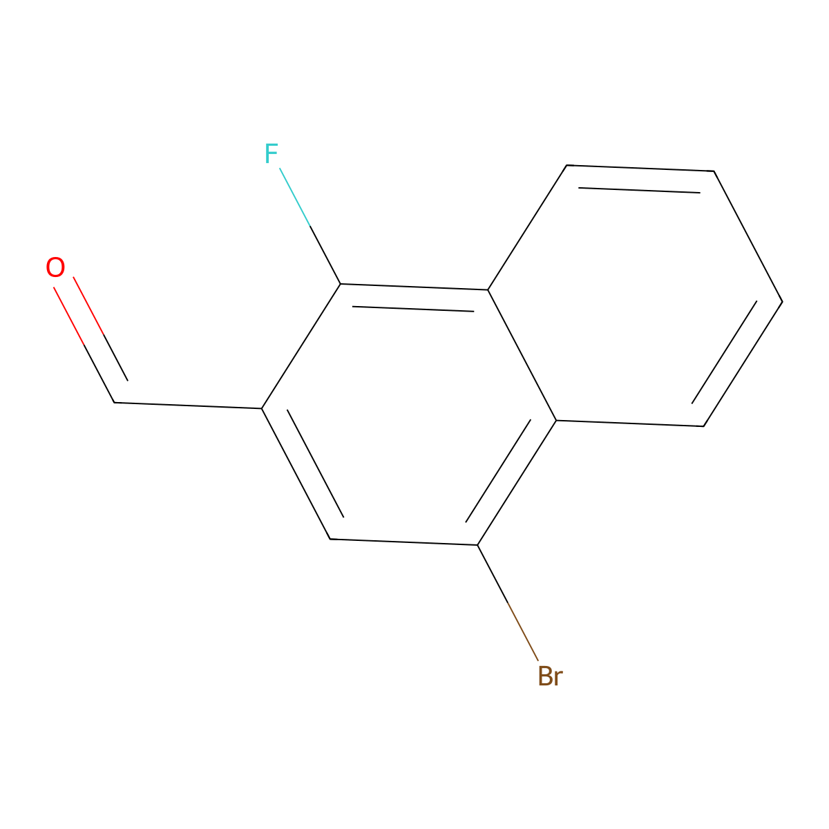 4-Bromo-1-fluoronaphthalene-2-carbaldehyde molecular structure, CAS 842136-64-5