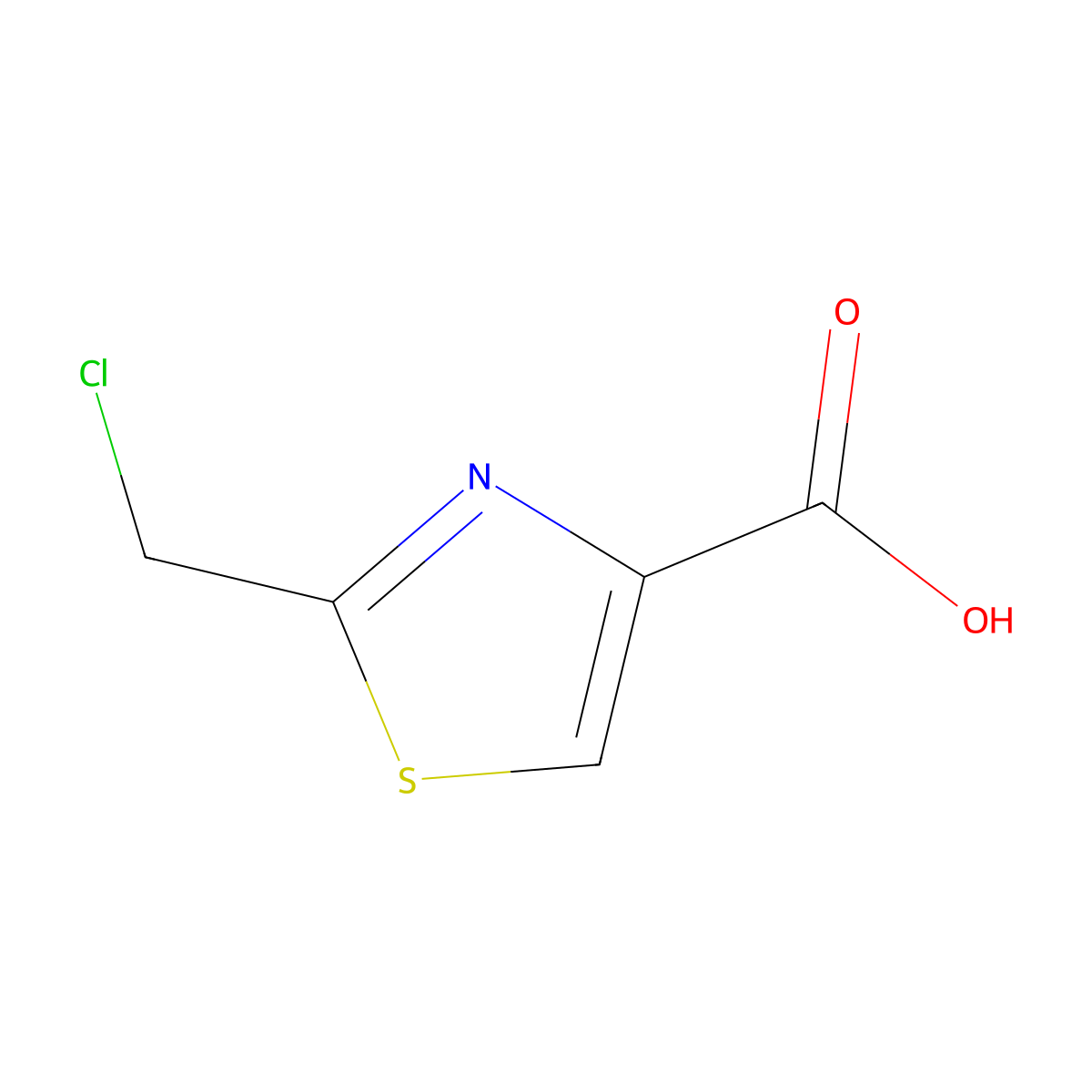 2-(Chloromethyl)-1,3-thiazole-4-carboxylic acid molecular structure, CAS 842137-53-5