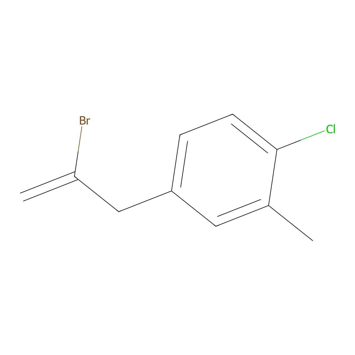2-Bromo-3-(4-chloro-3-methylphenyl)-1-propene molecular structure, CAS 842140-31-2